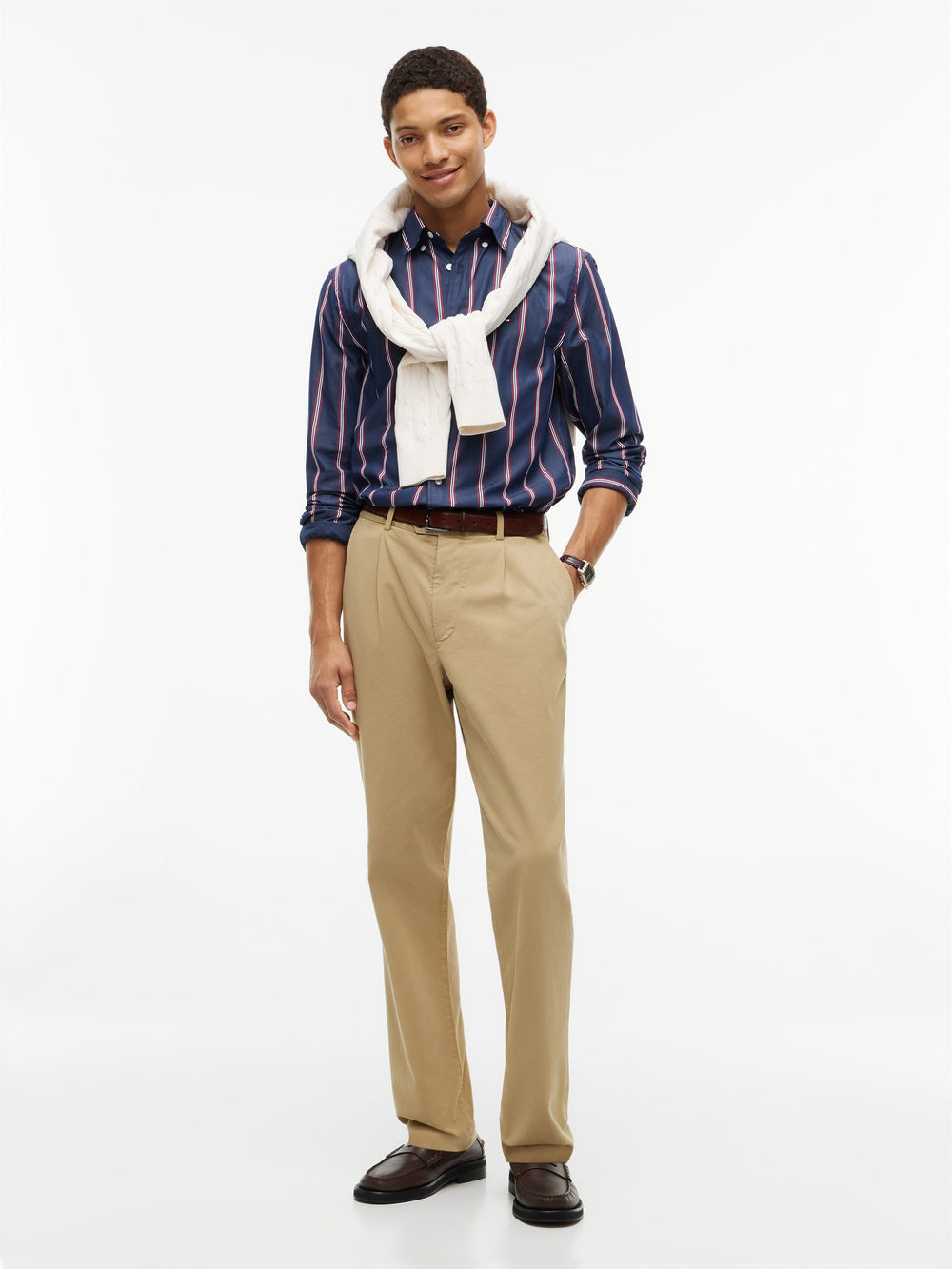 Regular Fit Stripe Poplin Shirt