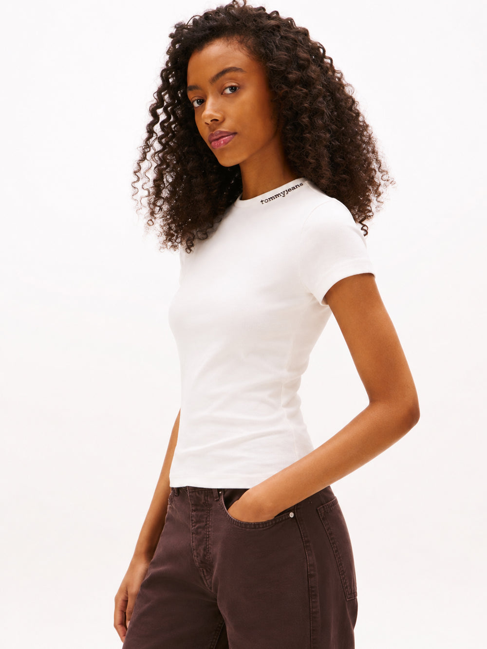 Solid Slim Fit Short Sleeve Ribbed T-Shirt