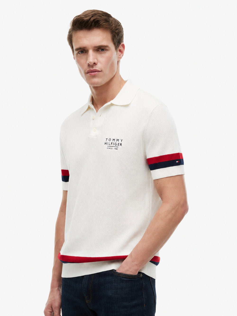 Regular Fit Flat Knit Polo