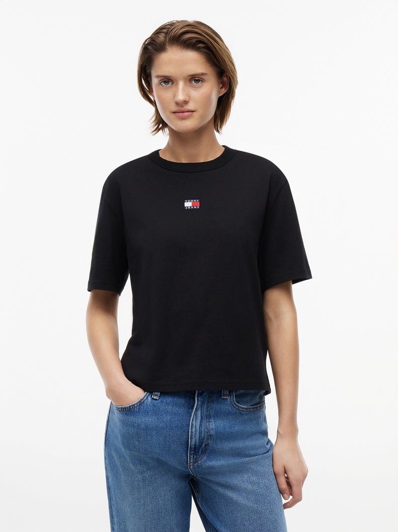 Solid Relaxed Fit Half Sleeve Cotton Jersey T-Shirt