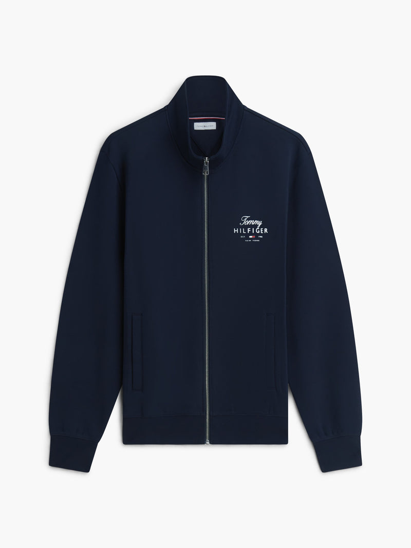 Zip Thru Terry Pullover
