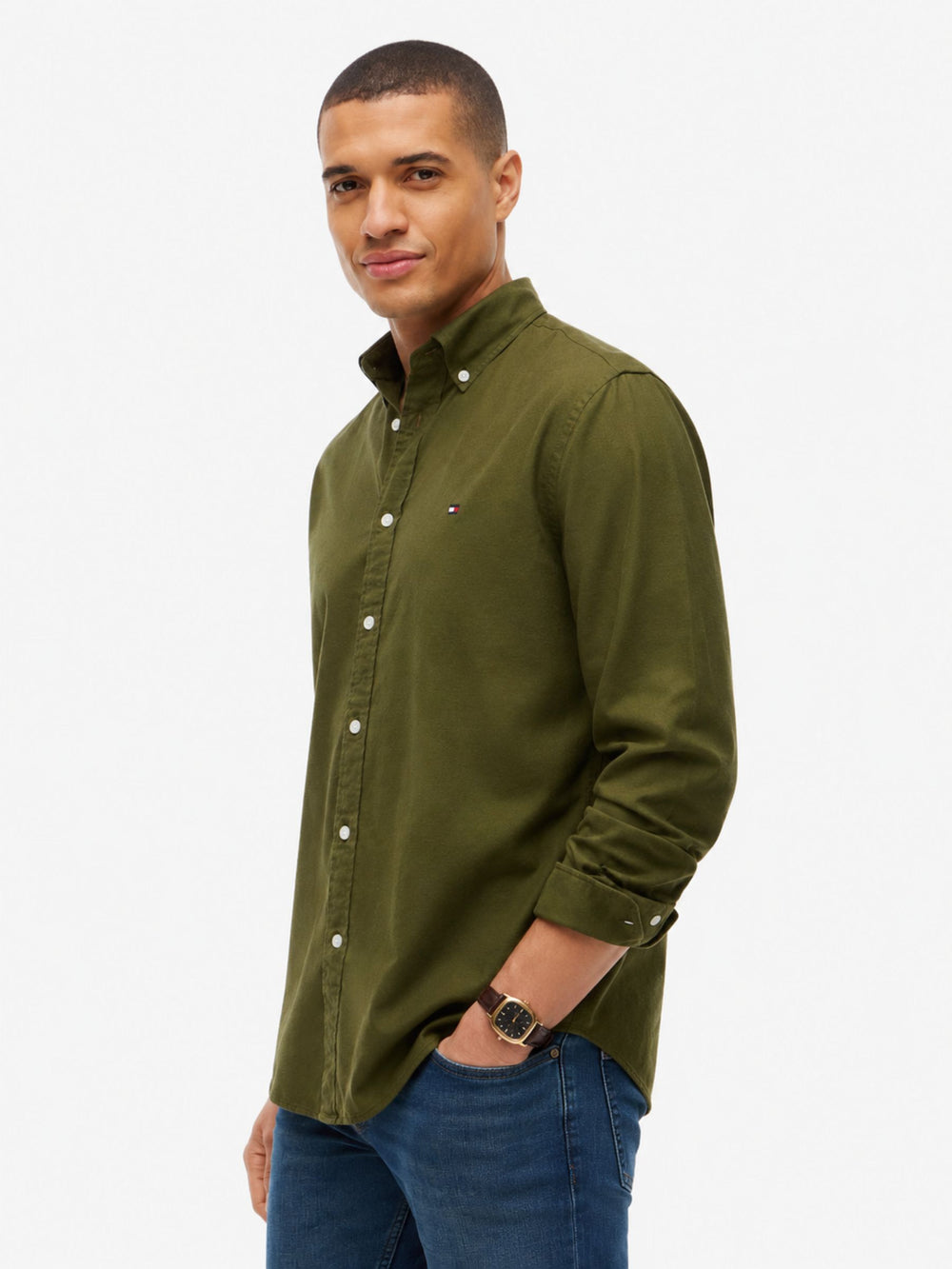 Regular Fit Solid Flannel Shirt