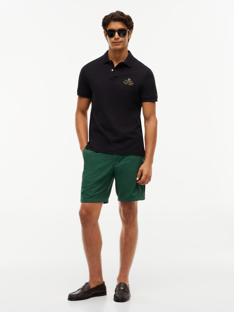 Regular Fit Graphic Embroidered Pique Polo