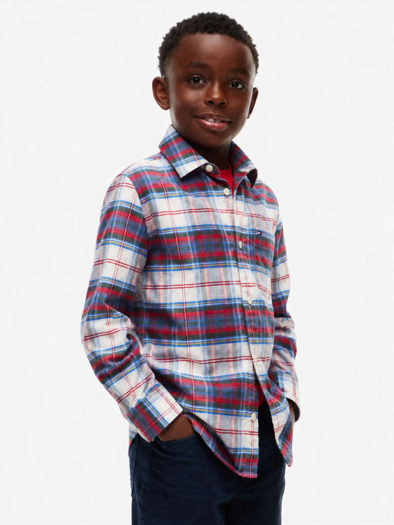 Kids Stretch Check Shirt