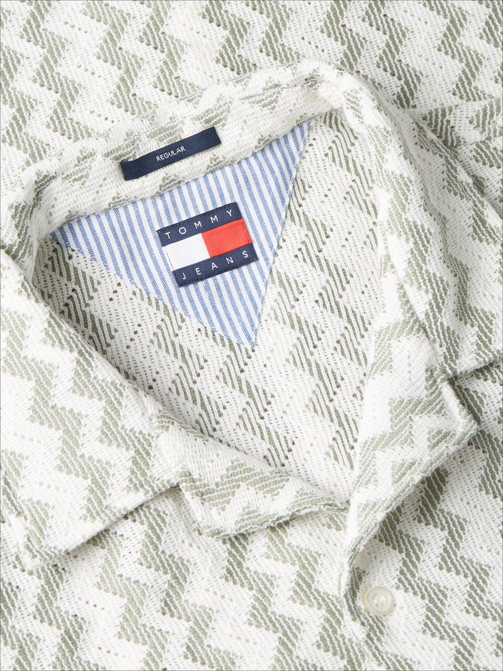 Regular Fit Stripe Crochet Shirt