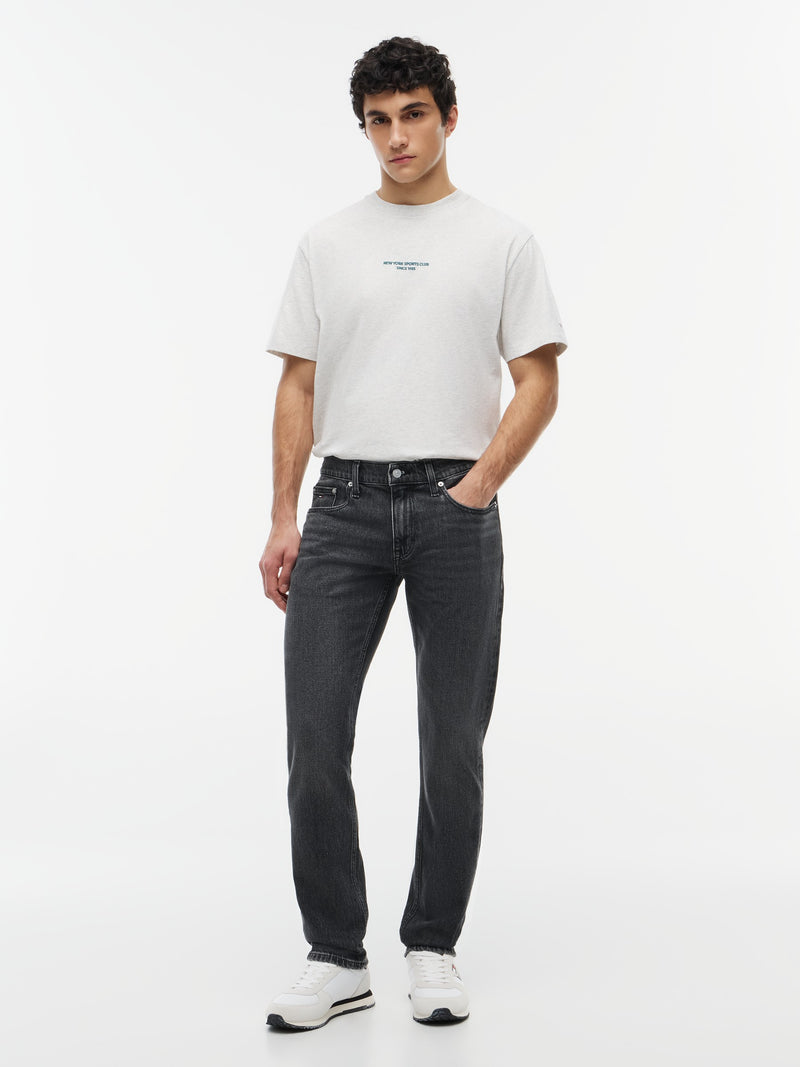 Men Scanton Slim Washed Black Jeans