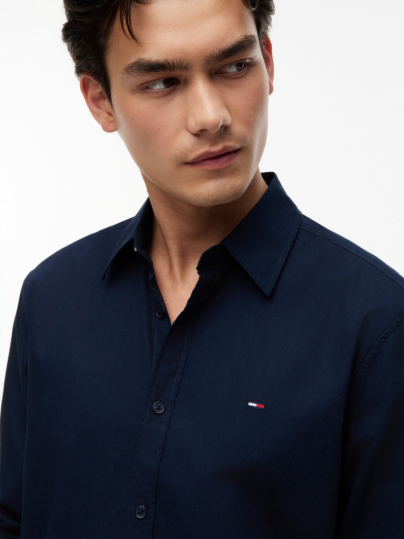 Regular Fit Solid Poplin Shirt