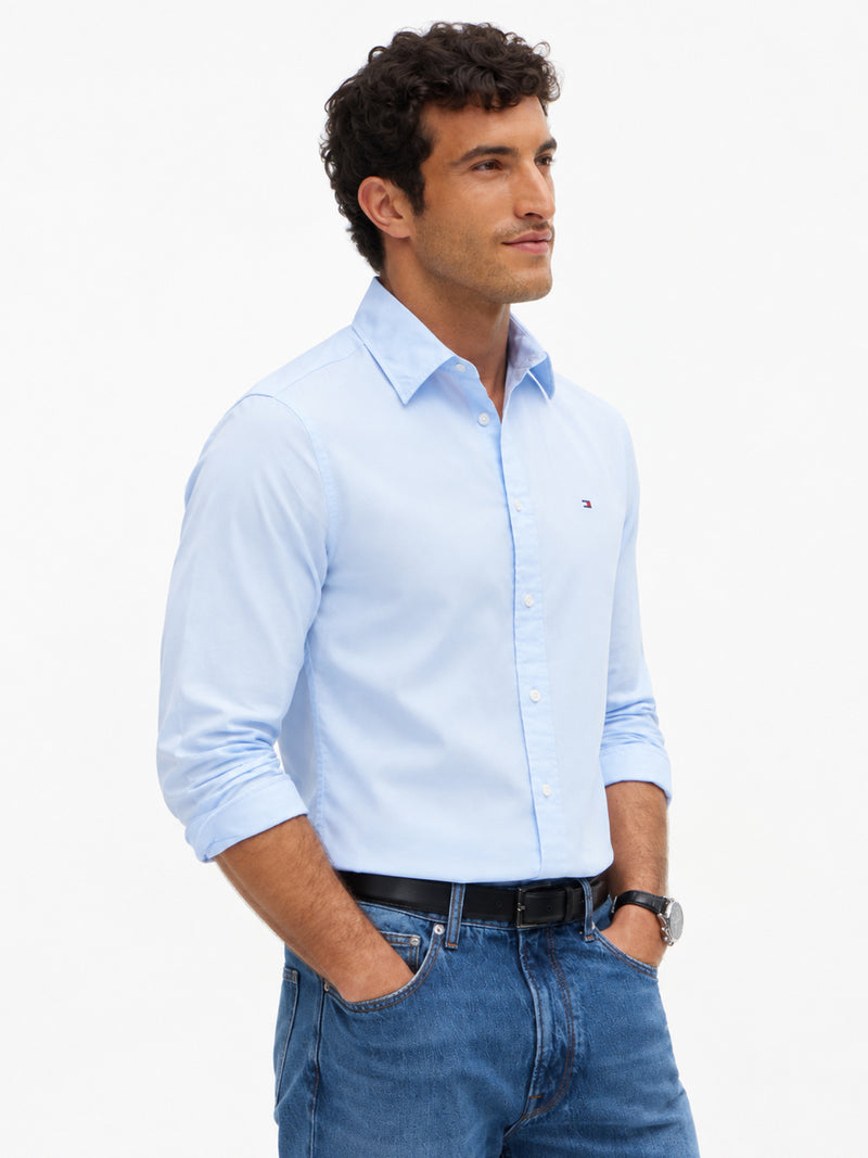 Slim Fit Poplin Solid Shirt