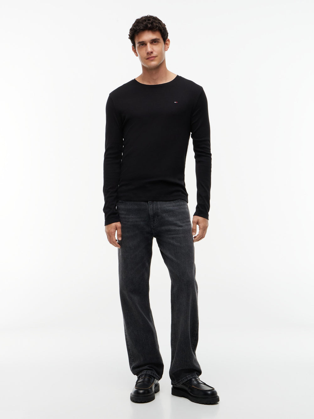 Regular Fit Rib Long Sleeve T-Shirt