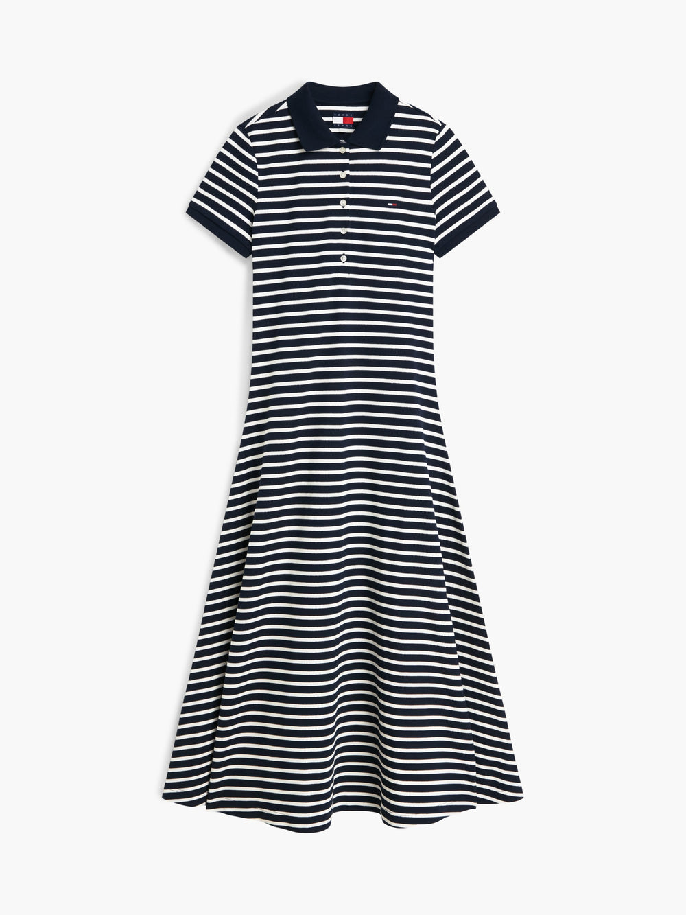 Half Sleeve Stripe Pique F-and-F Polo Dress