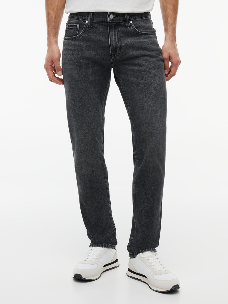 Men Scanton Slim Washed Black Jeans