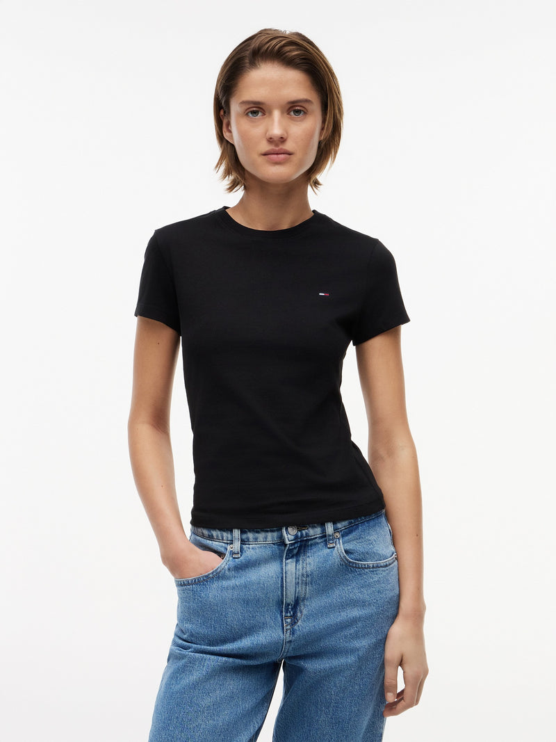 Solid Slim Fit Half Sleeve Cotton Jersey T-Shirt