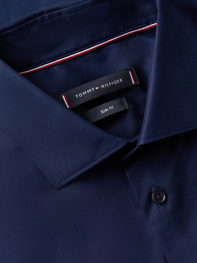 Slim Fit Solid Poplin Shirt