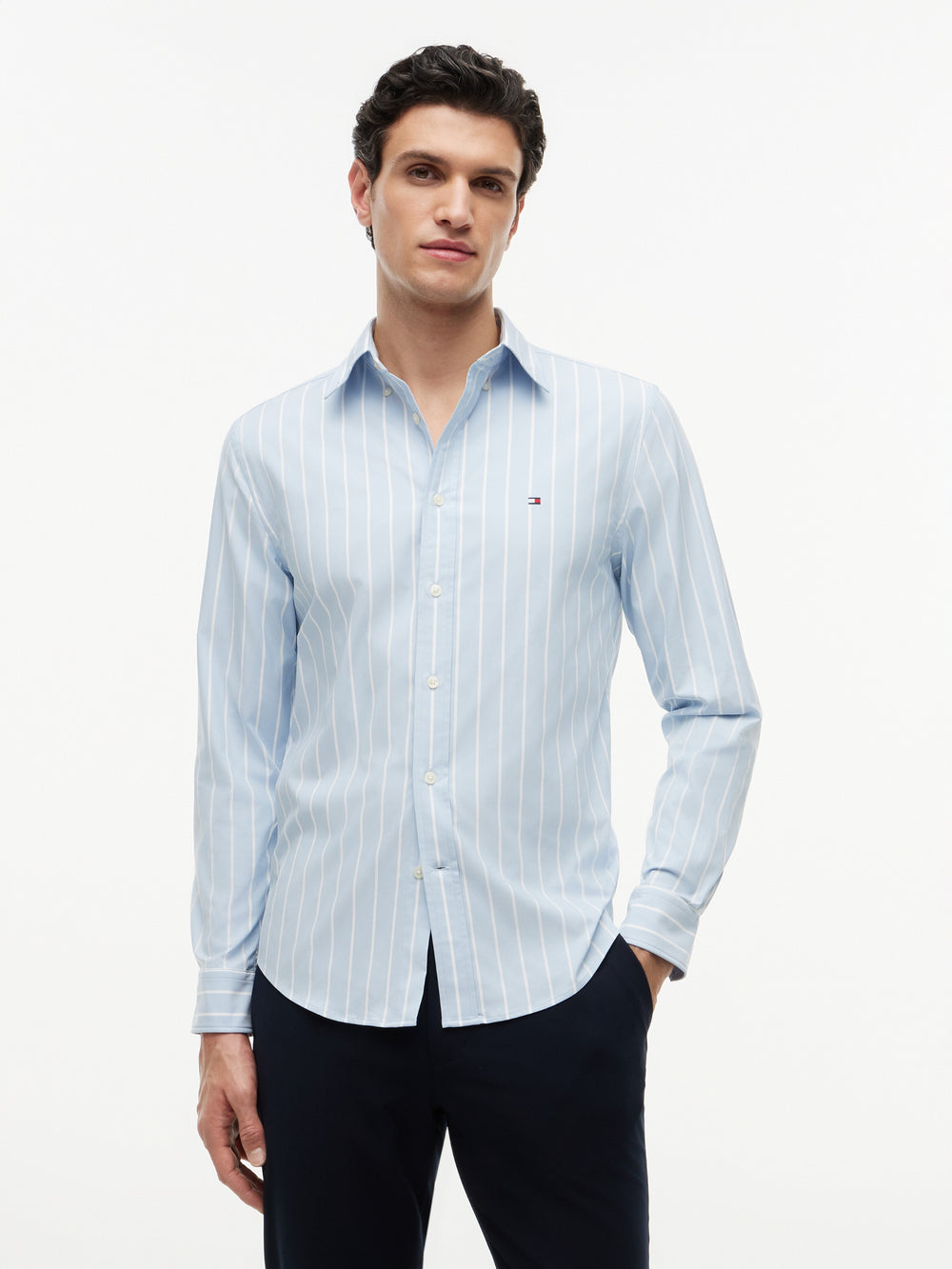 Regular Fit Stripe Performance Shirt