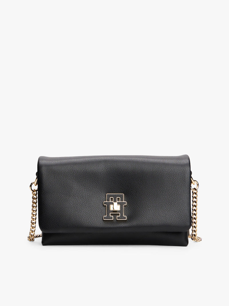 Solid Pu Crossbody Bag
