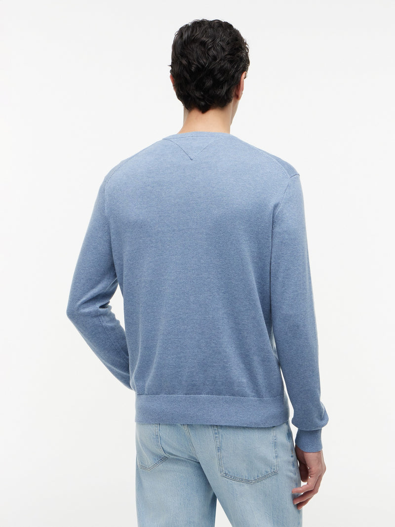 Crew Neck Solid Pullover
