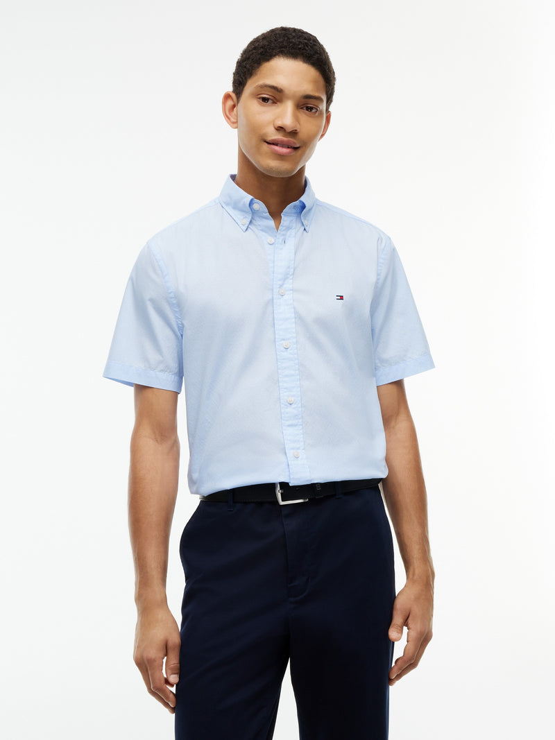 Regular Fit Solid Seersucker Shirt