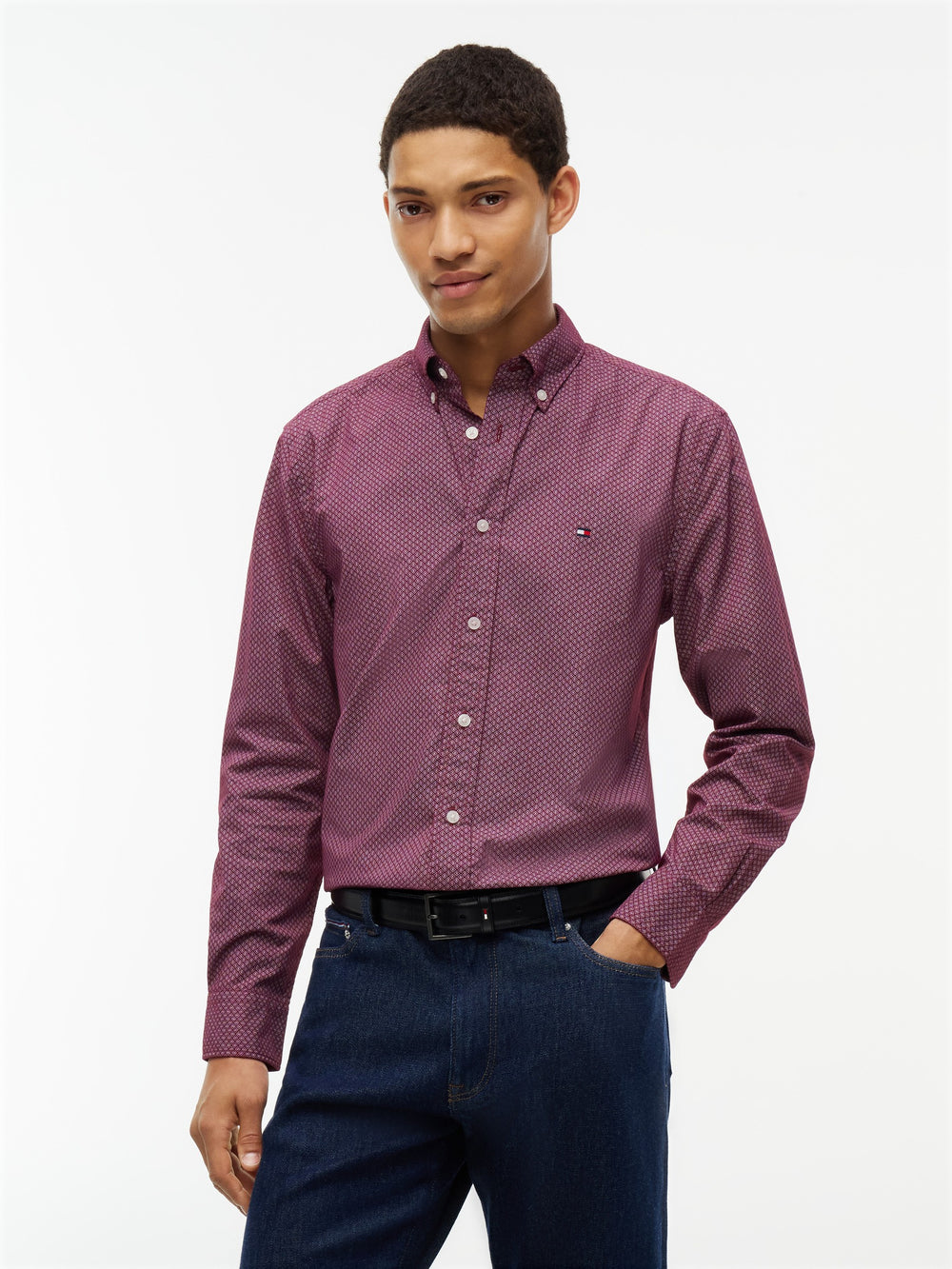 Regular Fit Print Poplin Shirt