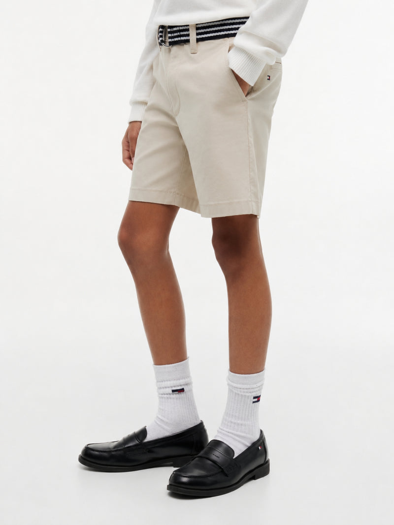 Boys Belted Chino Shorts
