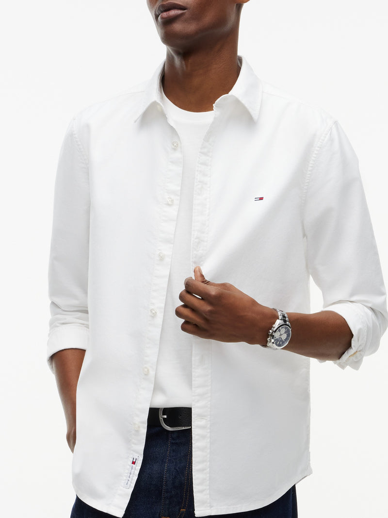 Slim Fit Solid Oxford Shirt