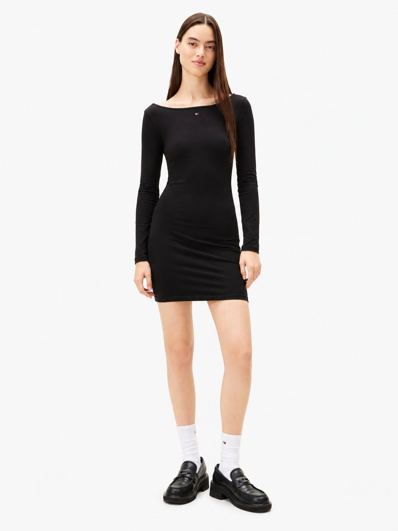 Full Sleeve Solid Cotton Jersey Bodycon Dress