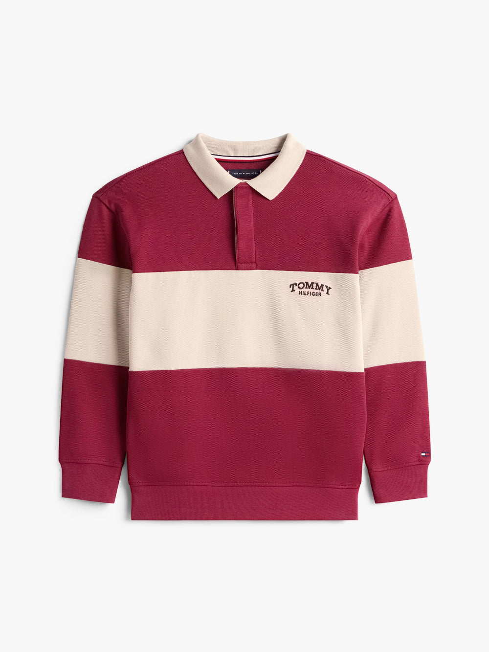 Kids Long-Sleeve Color Block Polo
