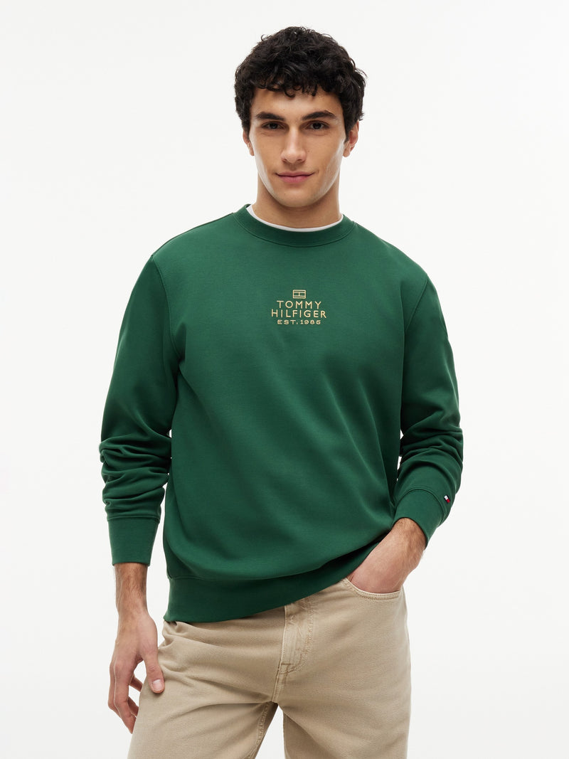 Regular Fit Embroidered Interlock Pullover