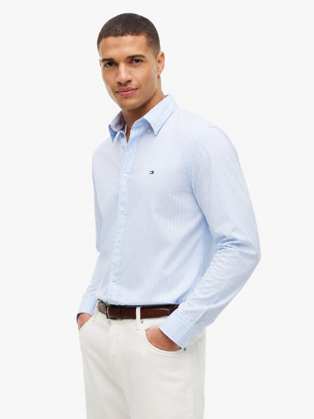Regular Fit Stripe Poplin Shirt