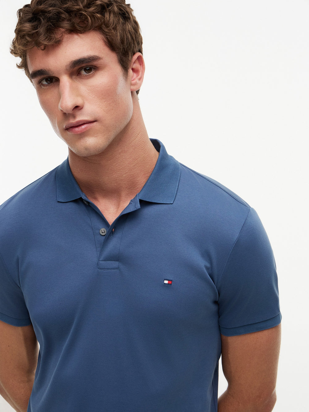 Regular Fit Solid Liquid Cotton Polo