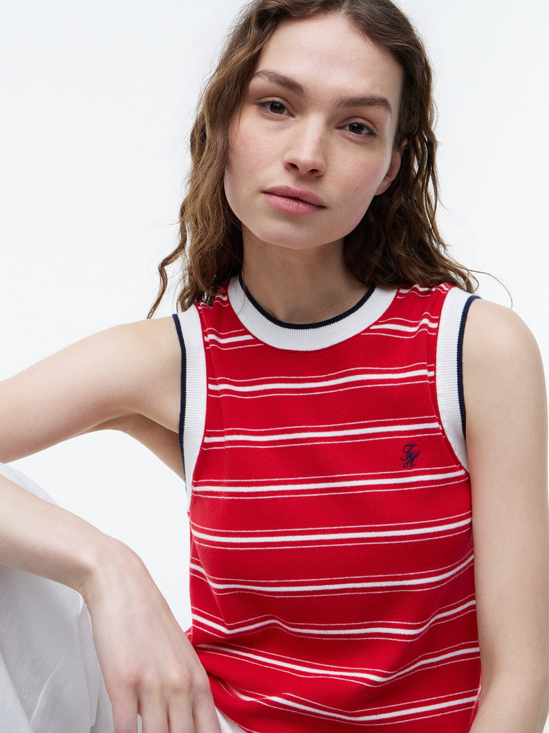 Stripe Regular Fit Full Sleeve Ribbed T-Shirt