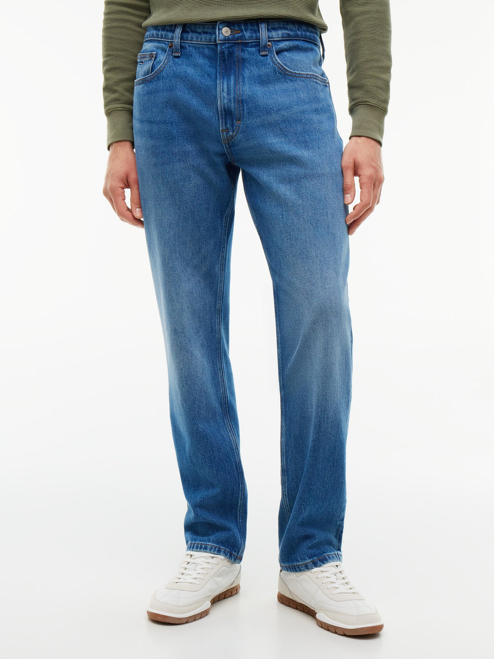 Men Ryan Slim Straight Mid Wash Jeans