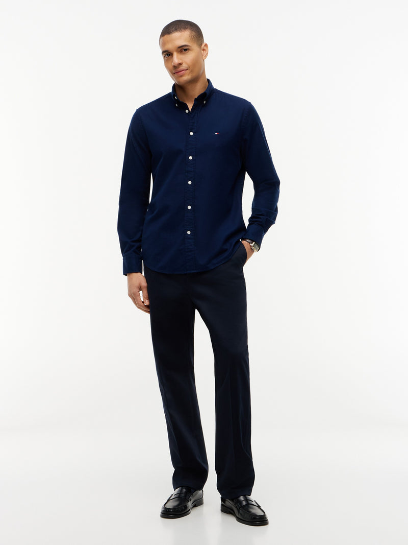 Regular Fit Solid Flannel Shirt