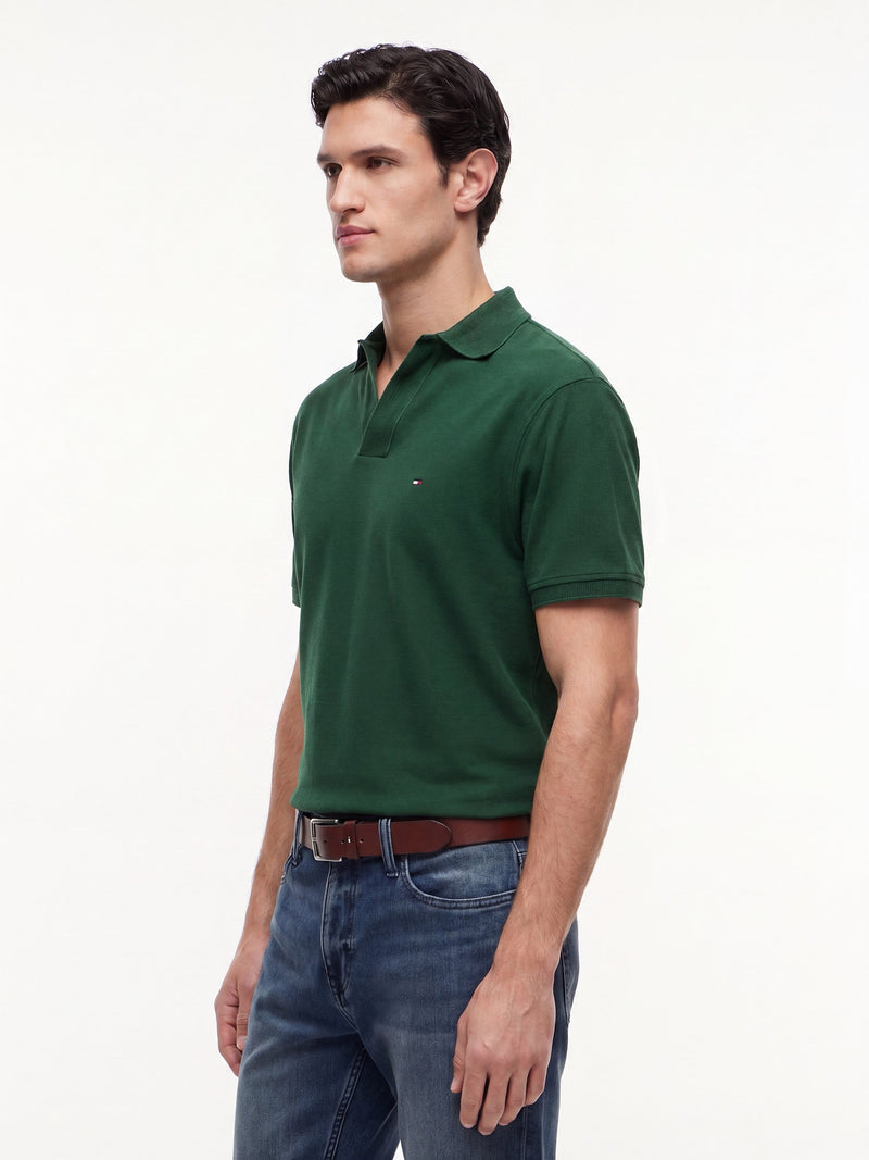 Johnny Collar Crepe Polo