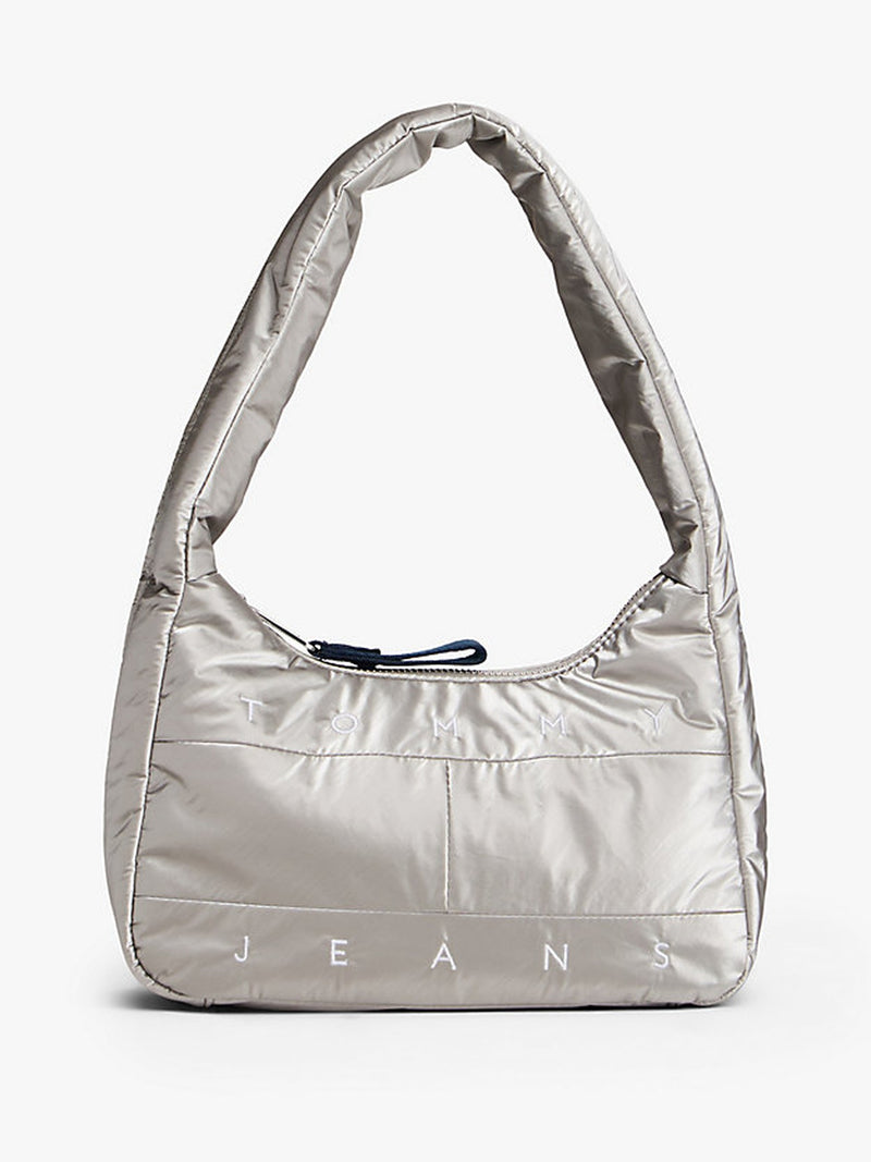 Solid Nylon Shoulder Bag