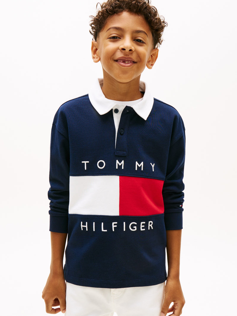Kids Long-Sleeve Stretch Polo