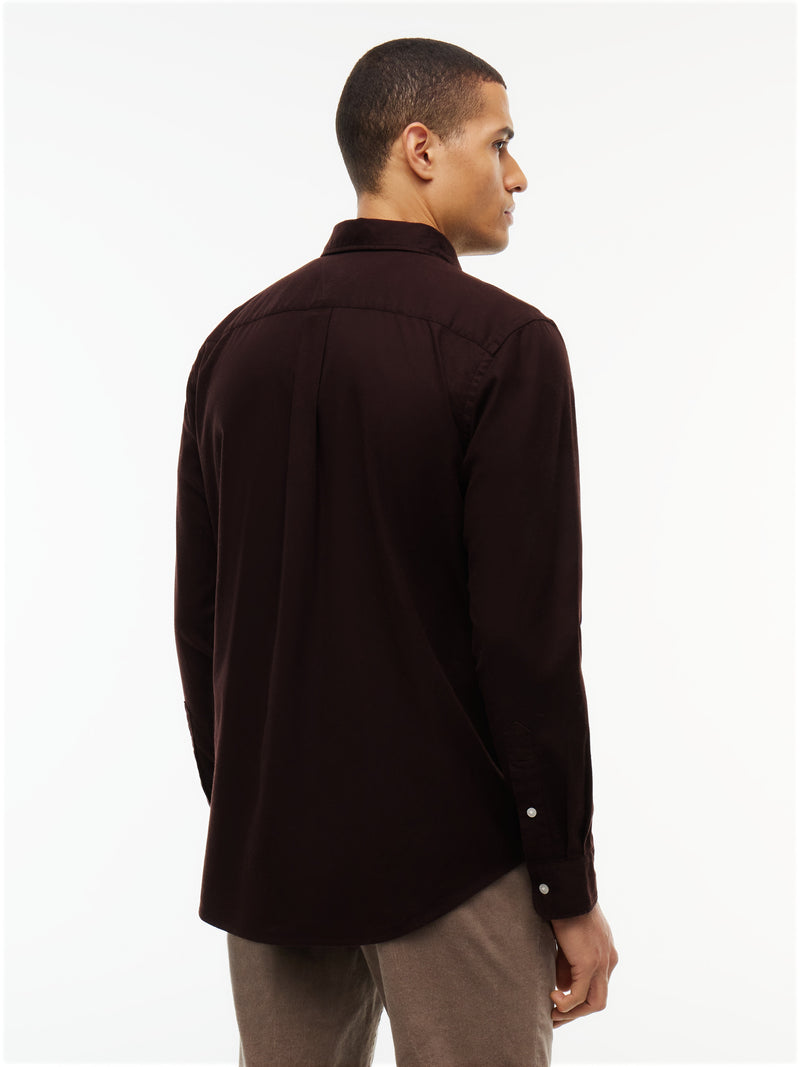 Regular Fit Solid Flannel Shirt