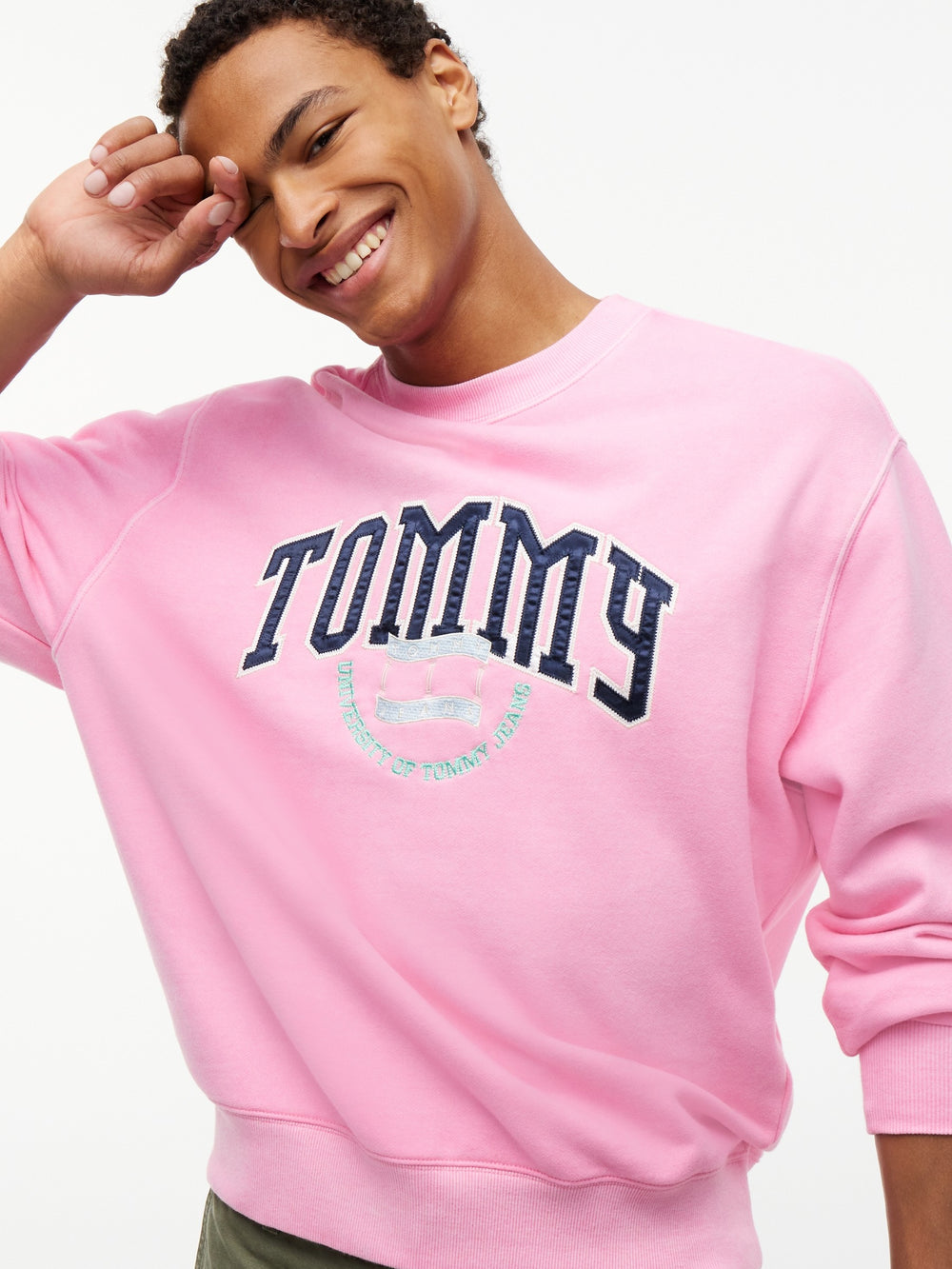 Relaxed Fit Terry Crew Neck Sweatshirt