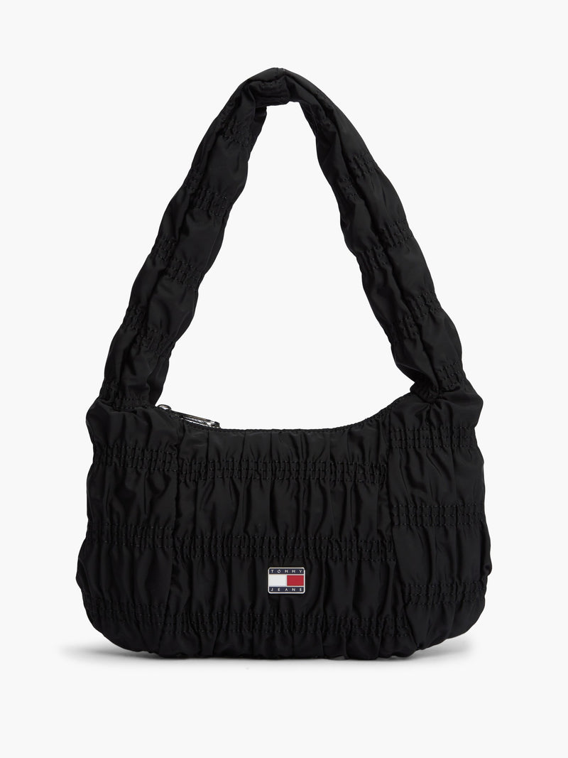 Solid Polyester Shoulder Bag