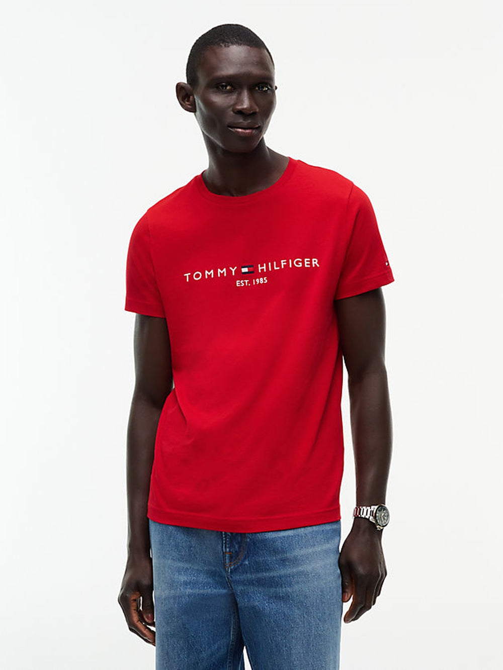 Slim Fit Chest Logo Jersey Tshirt