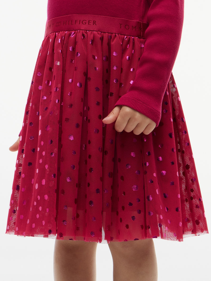Kids Long-Sleeve Tulle Dress