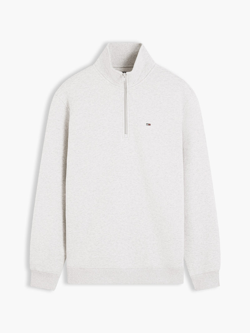 Regular Fit Brushed Fleece Quarter Zip Sweatshirt