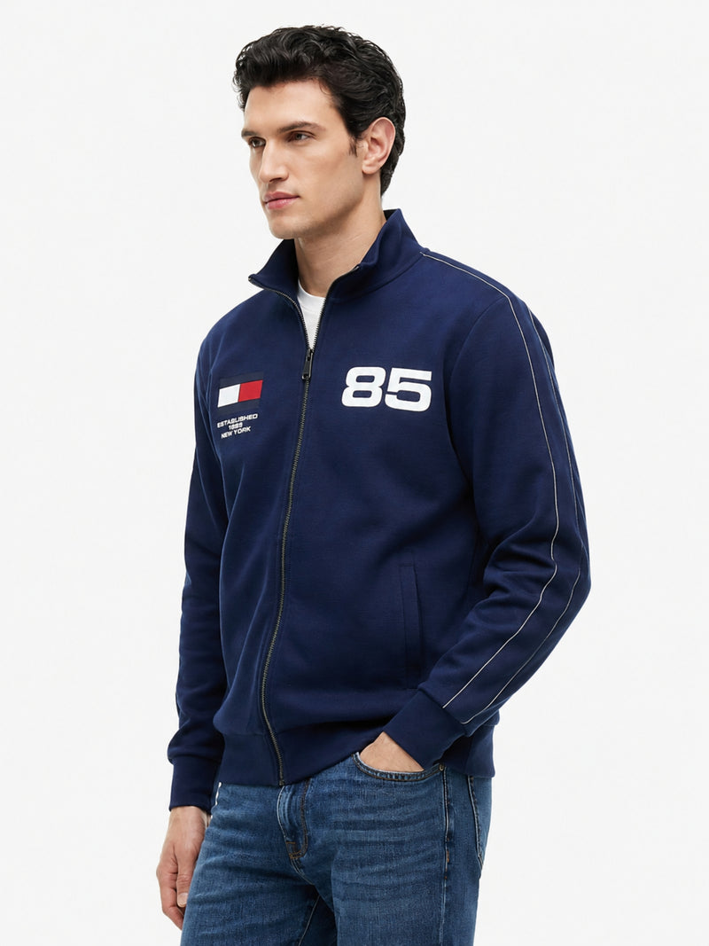 Regular Fit Zip Thru Printed Jacket
