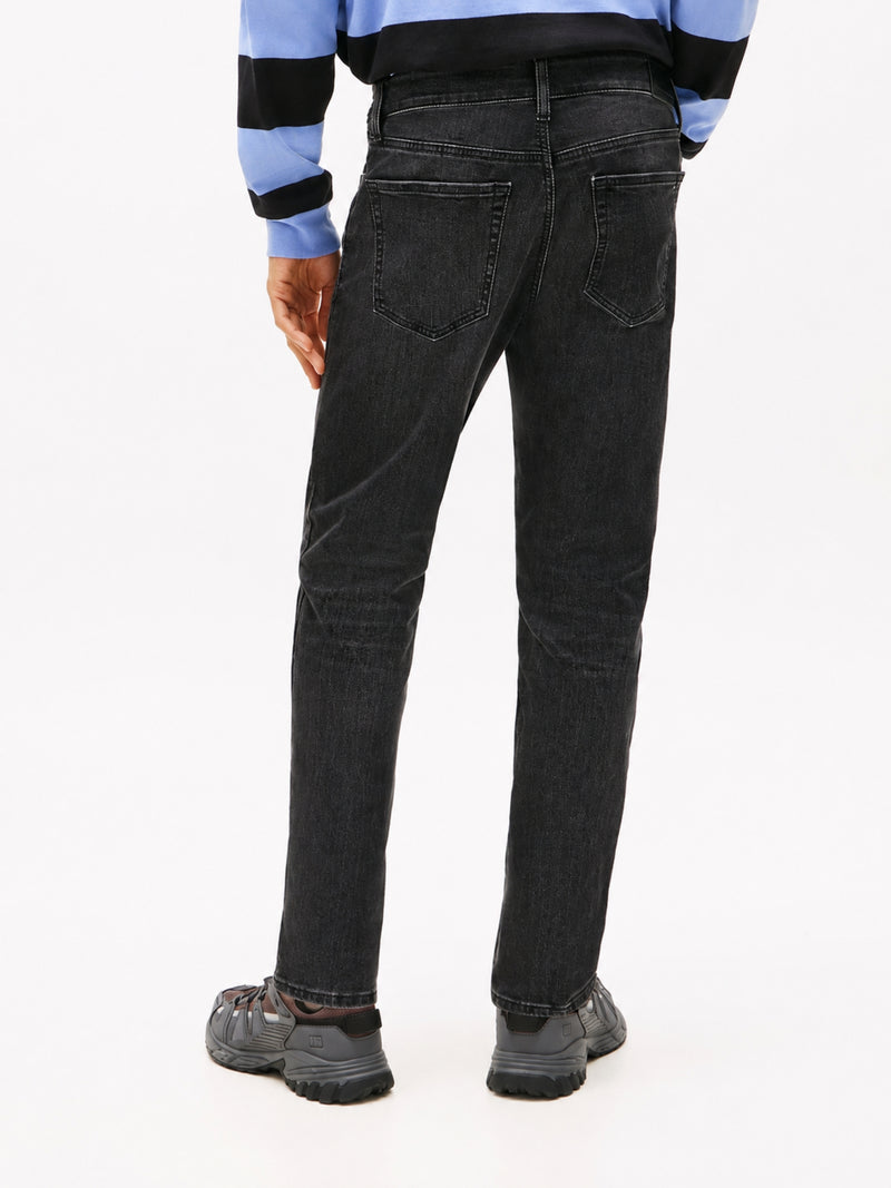 Men Austin Slim Tapered Washed Black Jeans