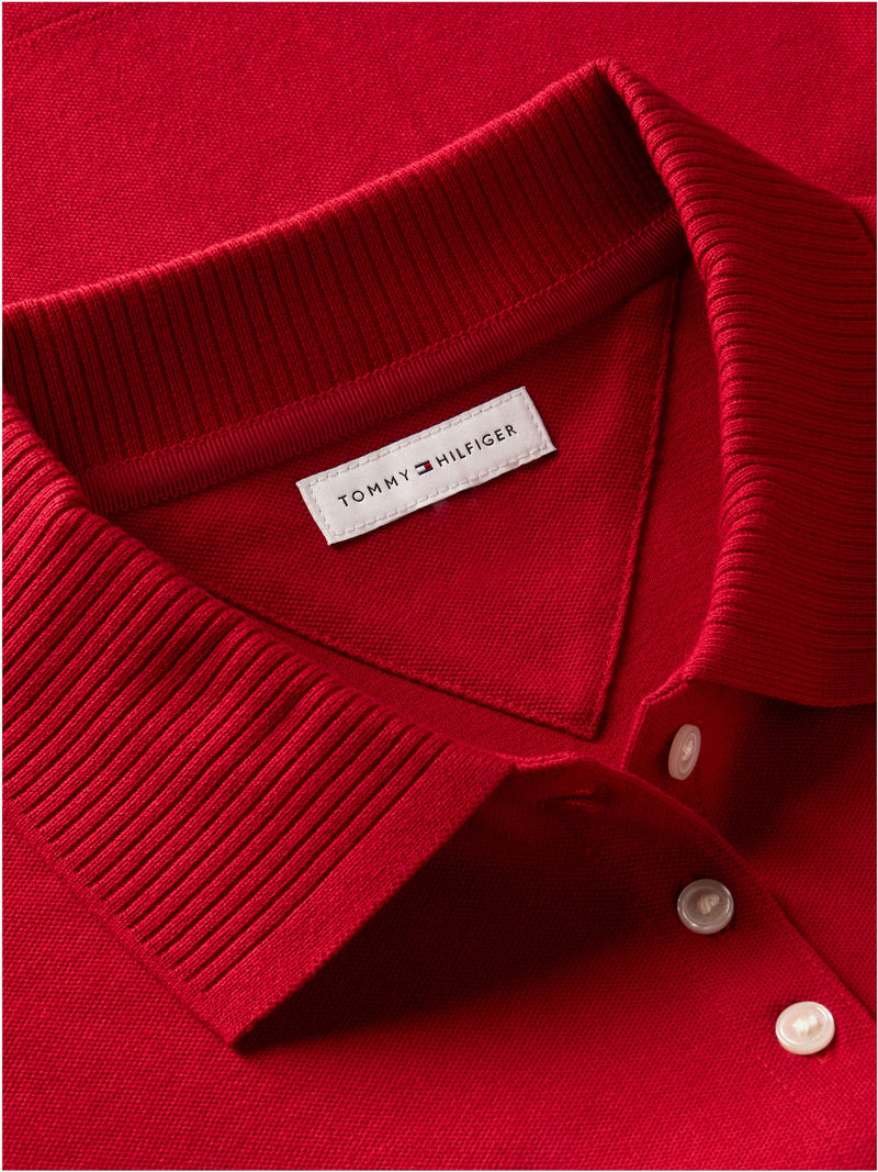 Solid Relaxed Fit Half Sleeve Pique Polo