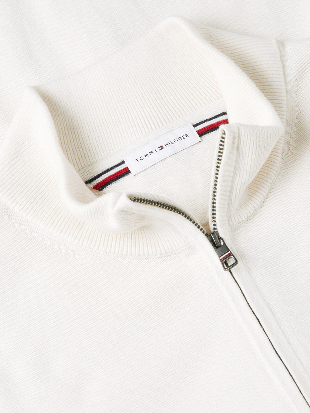 Zip Thru Solid Sweater