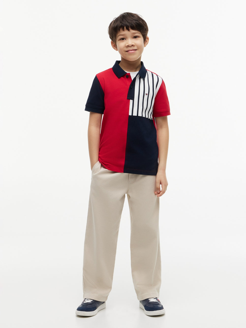 Kids Color Block Polo