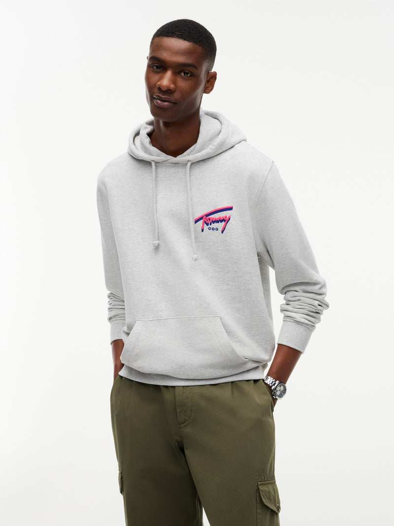 Regular Fit Suede Terry Hooded Sweatshirt