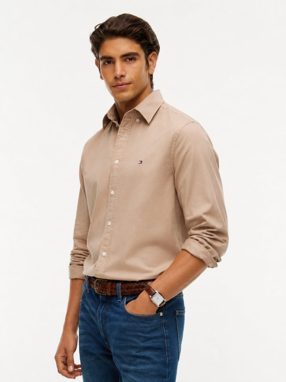 Regular Fit Solid Flannel Shirt