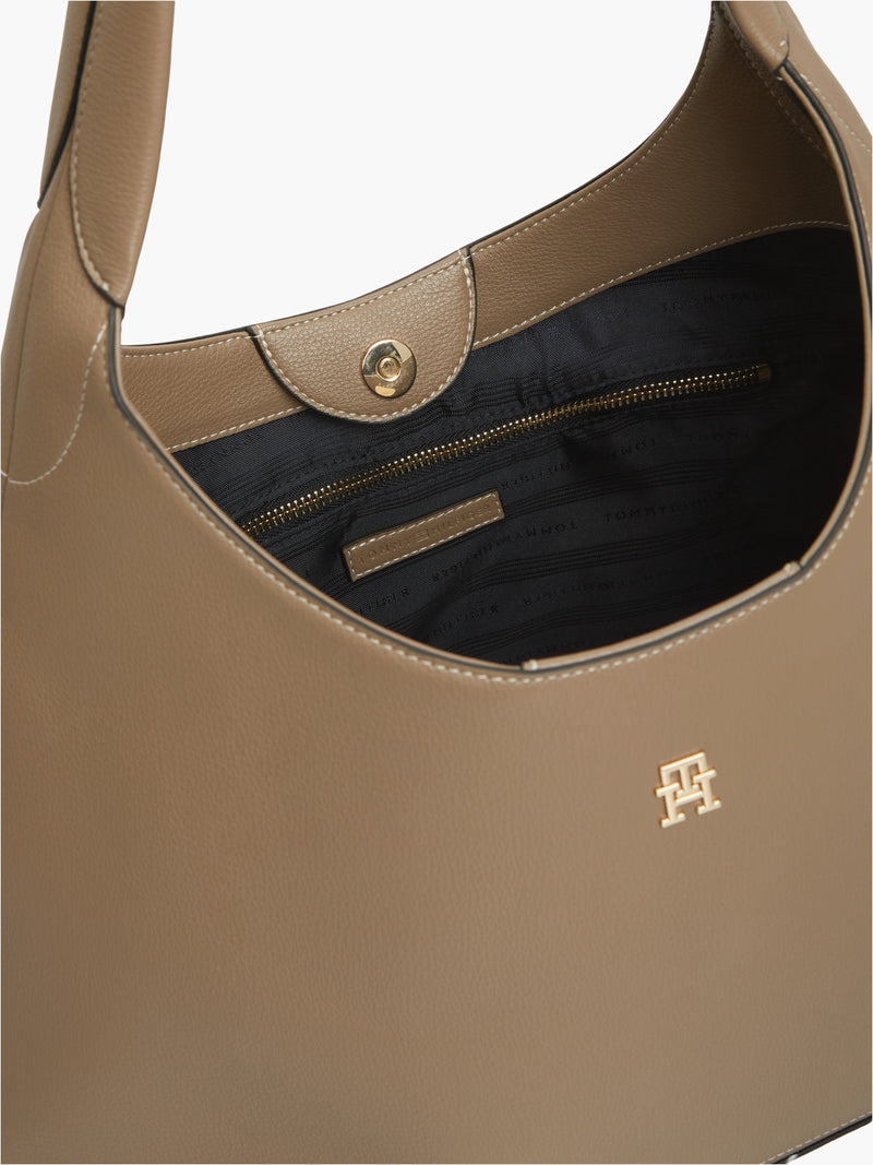 Solid Pu Shoulder Bag
