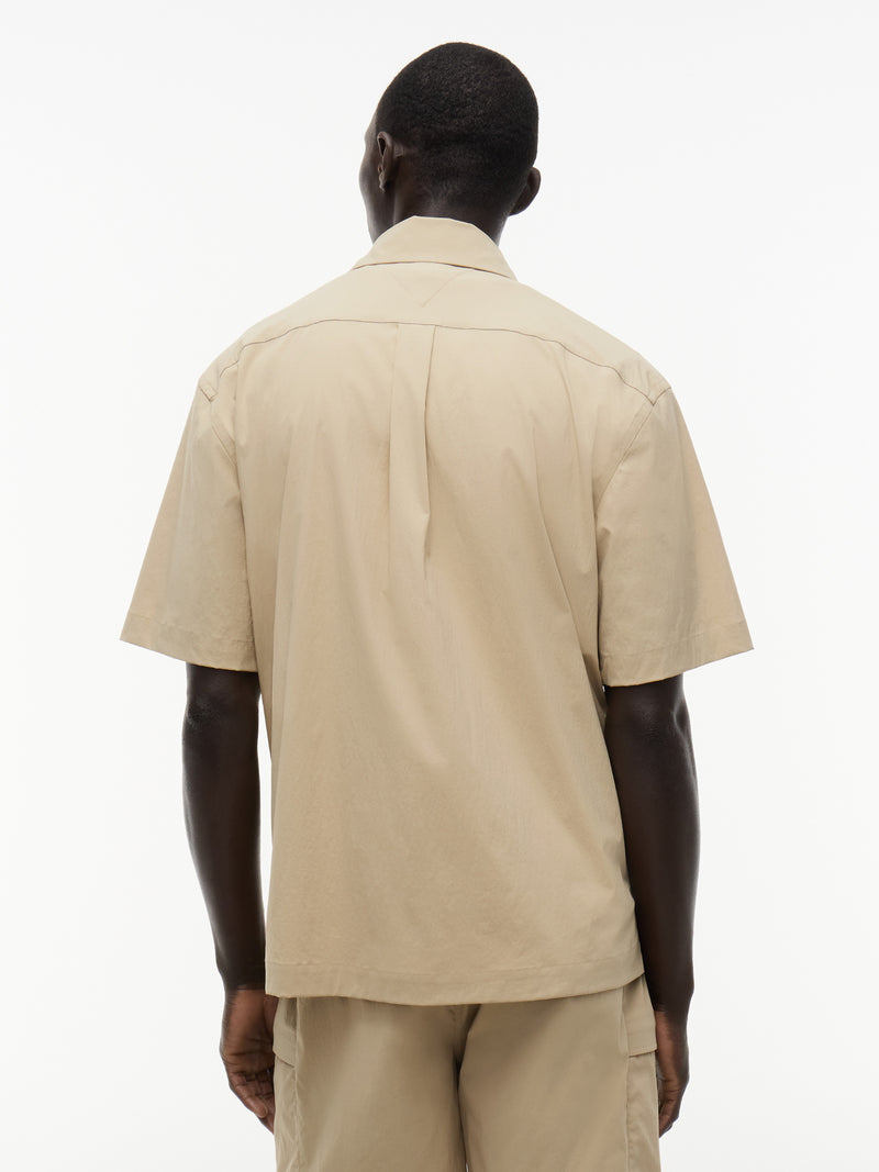 Boxy Fit Solid Poplin Shirt